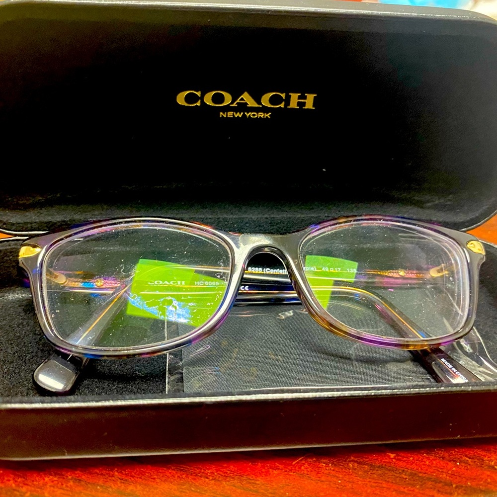 EUC Coach 5288(Confetti Purple) 49/17 135 Designer Eyeglass Frames Glasses